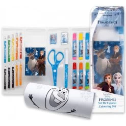Disney Schrijfwarenset Frozen II Junior Blauw/wit 23-delig