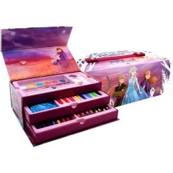Disney Frozen Kleurset 42-delig Frozen Disney Kleurdoos Met Lade - Frozen Kleurpotloden - Waterkleuren Frozen -