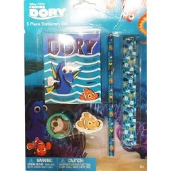 Disney Dory 5-delige Schrijfwaren Set - Liniaal , Potlood , Gum , Puntenslijper En Kleine Notitieboekje