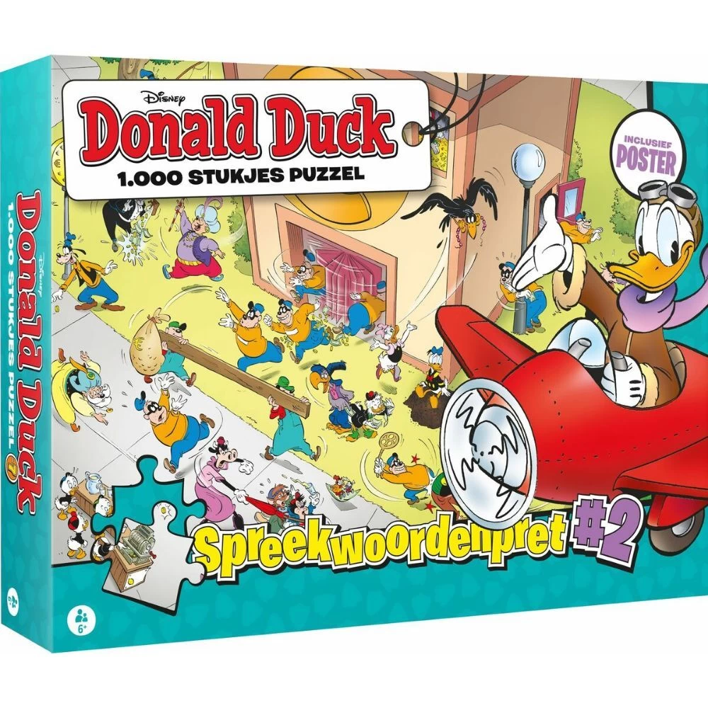 Disney Donald Duck Puzzel Spreekwoordenpret 2 1000 Stukjes + Poster 2 Disney Donald Duck Puzzel Spreekwoordenpret 2 1000 Stukjes + Poster