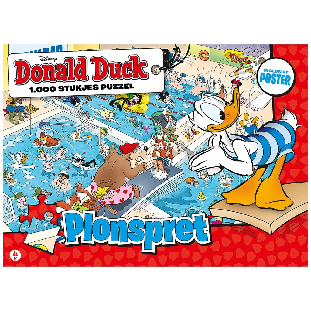 Disney Donald Duck Puzzel Plonspret 1000 Stukjes + Poster 3 Disney Donald Duck Puzzel Plonspret 1000 Stukjes + Poster