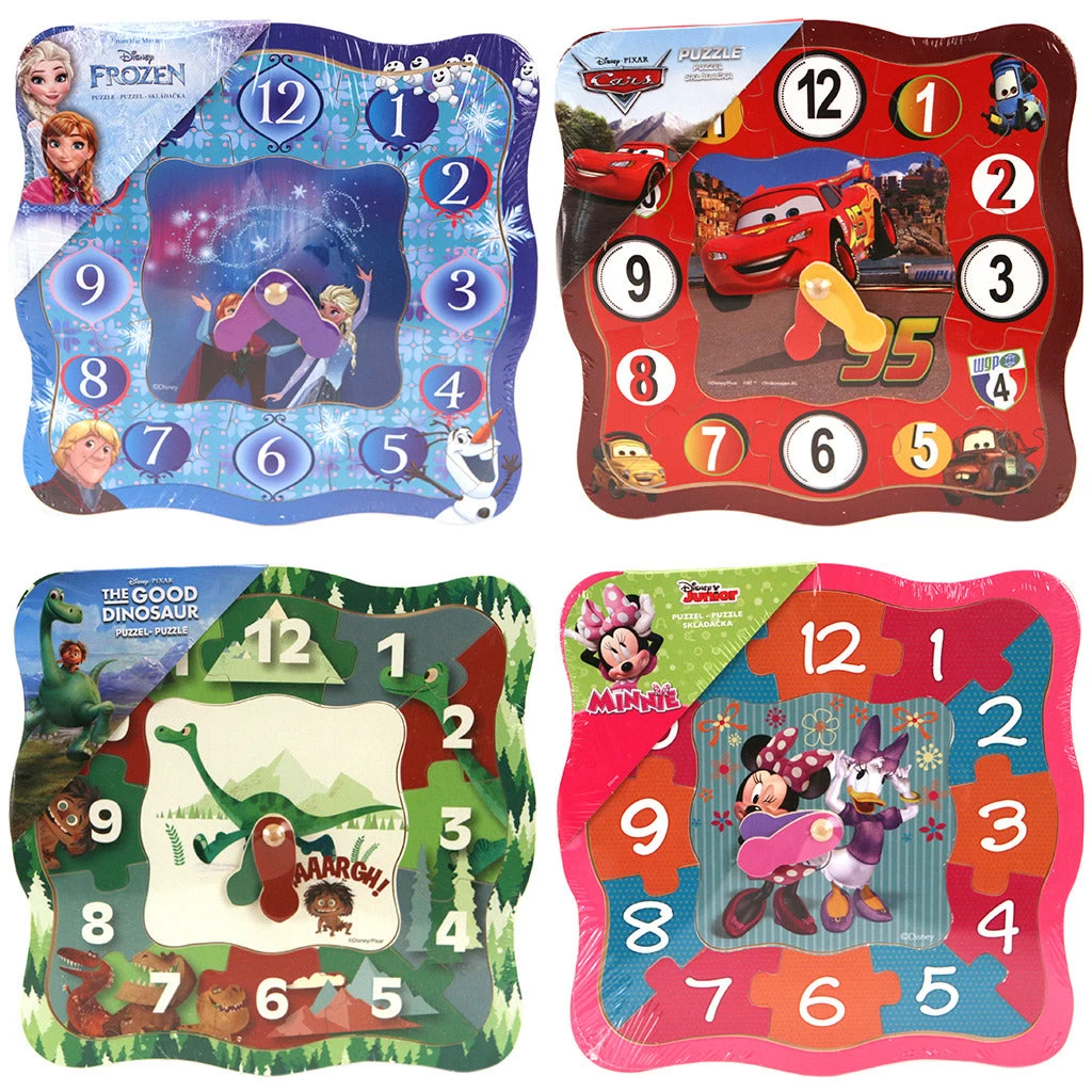 Disney Houten Puzzel Klok 13 Stukjes Assorti 5 Disney Houten Puzzel Klok 13 Stukjes Assorti - Afbeelding 3