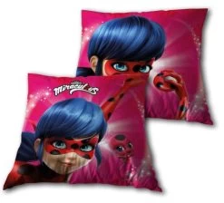 Disney Kussen Miraculous Ladybug Donkerroze/rood 35 X 35 Cm
