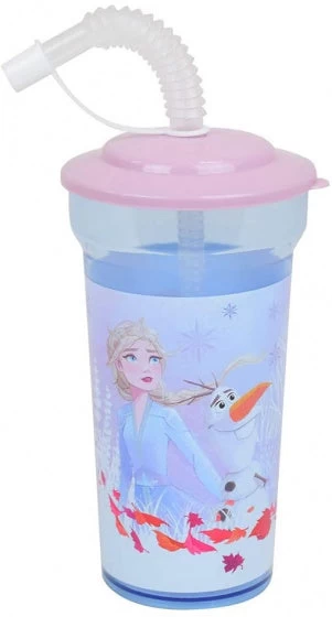 Disney Drinkbeker Met Rietje Frozen Meisjes 400 Ml Roze/blauw