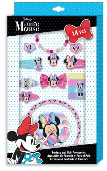 Disney Haaraccessoires Minnie Mouse Roze/lichtblauw 14-delig 4 Disney Haaraccessoires Minnie Mouse Roze/lichtblauw 14-delig - Afbeelding 2