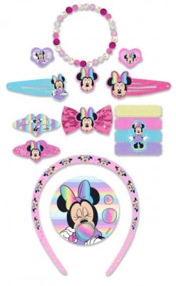 Disney Haaraccessoires Minnie Mouse Roze/lichtblauw 14-delig