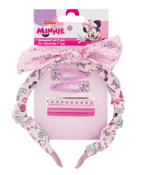 Disney Haaraccessoireset Minnie Mouse Meisjes Roze 7-delig 3 Disney Haaraccessoireset Minnie Mouse Meisjes Roze 7-delig