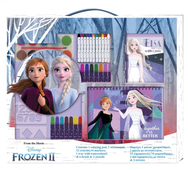 Disney Kleurset Frozen II Meisjes 54 X 47 Cm Paars 22-delig 3 Disney Kleurset Frozen II Meisjes 54 X 47 Cm Paars 22-delig