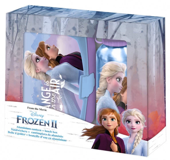 Disney Lunchset Frozen Junior Aluminium Roze/blauw 2-delig