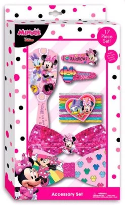 Disney Haarborstel En Speldjes Minnie Mouse Roze 16-delig