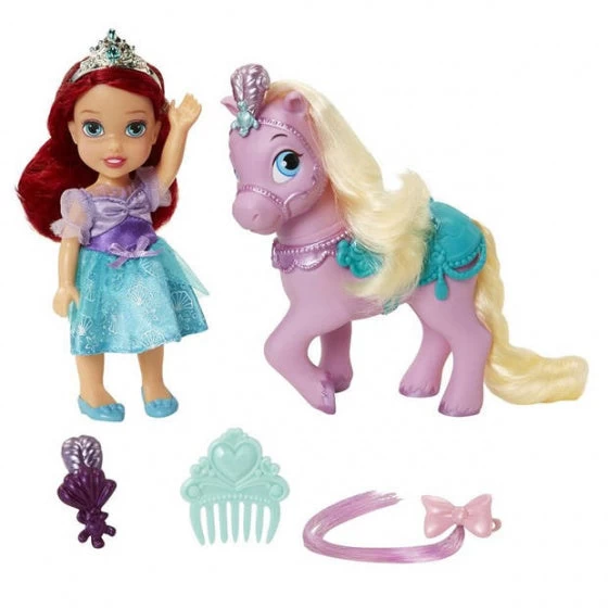 Disney Speelset Ariel En Pony Meisjes Blauw/roze 5-delig 3 Disney Speelset Ariel En Pony Meisjes Blauw/roze 5-delig