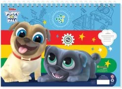 Disney Sticker- En Kleurboek Puppy Dog Pals 33 Cm Papier Blauw