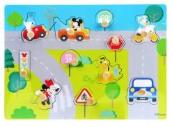 Disney Mickey Mouse Noppenpuzzel Hout, 12dlg.