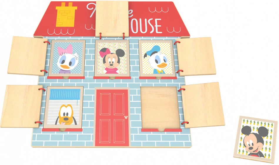 Disney Vormenpuzzel Mouse House Junior Hout 5 Stukjes